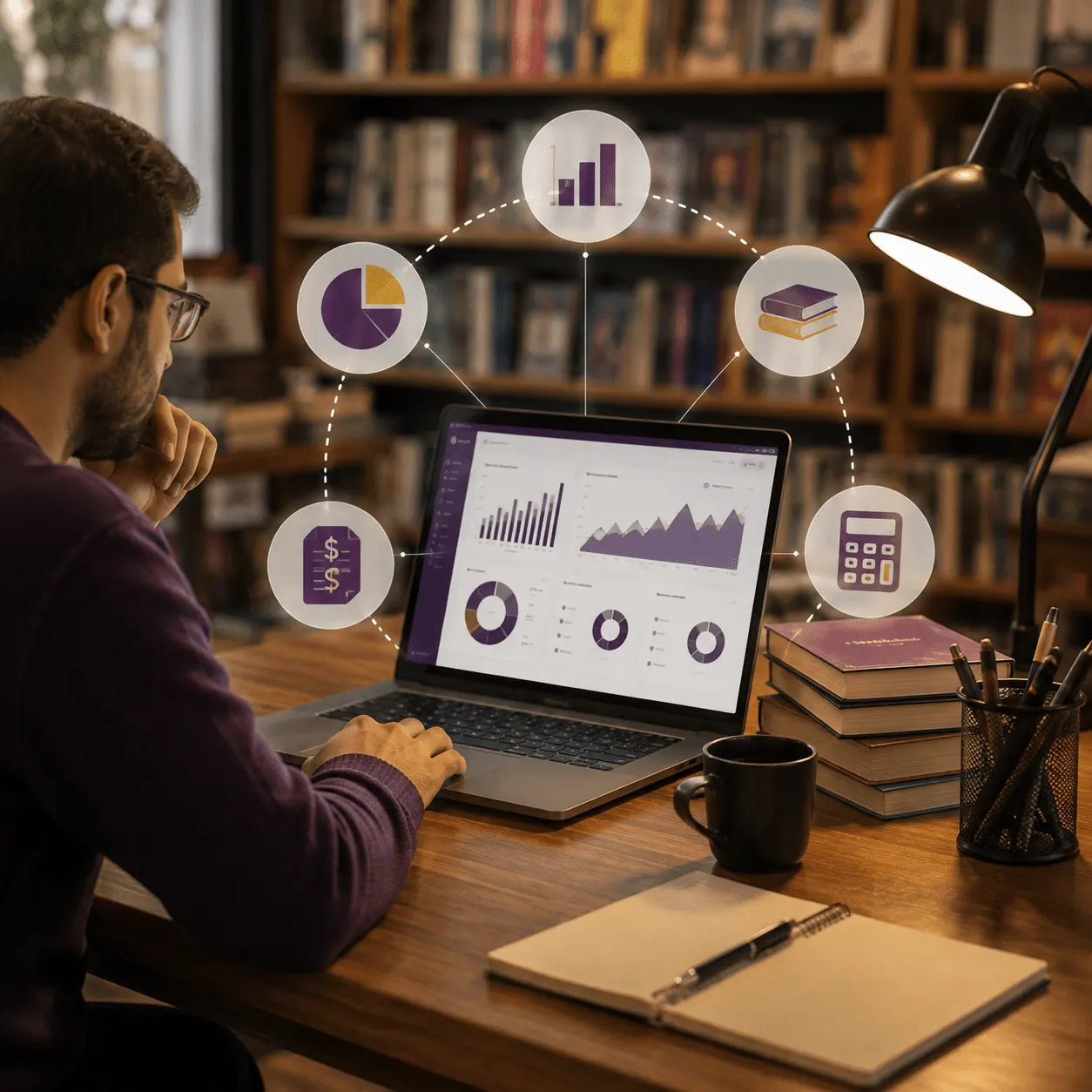 Sales reporting and accounting connection